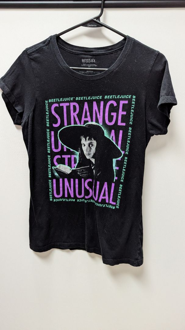 Beetlejuice Black "Strange" Graphic T-Shirt
