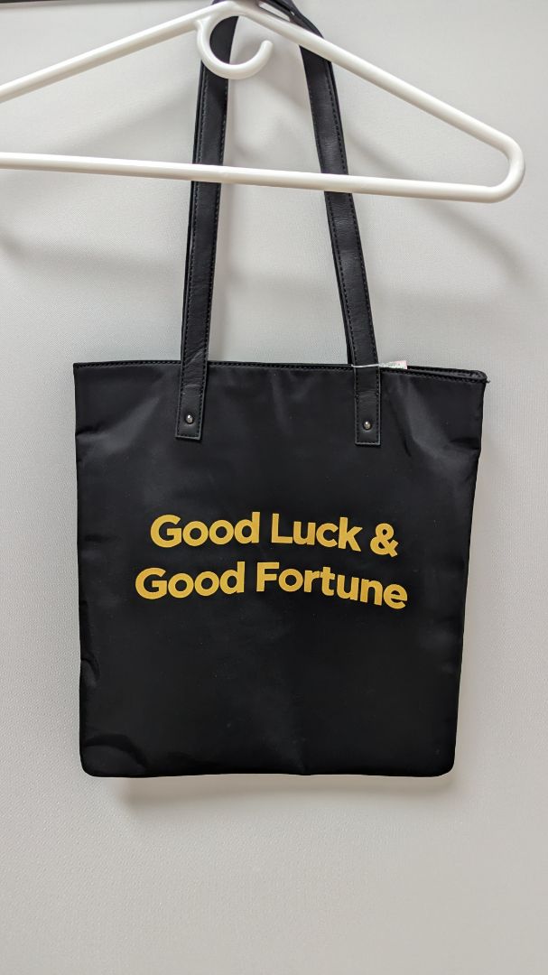 Simply Vera by Vera Wang Black/Gold Tiger Graphic Tote Bag