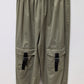 ROMWE Army Green Elastic-Waist Cargo Pants