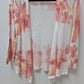 Chico's White/Pink Floral Open-Front Cardigan