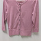 White House Black Market Pink Button-Down Cardigan