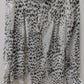 Fred David White/Black Animal Print Sheer Blouse