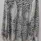 Fred David White/Black Animal Print Sheer Blouse