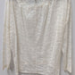 XCVI Ivory Lace Long-Sleeve Sheer Blouse