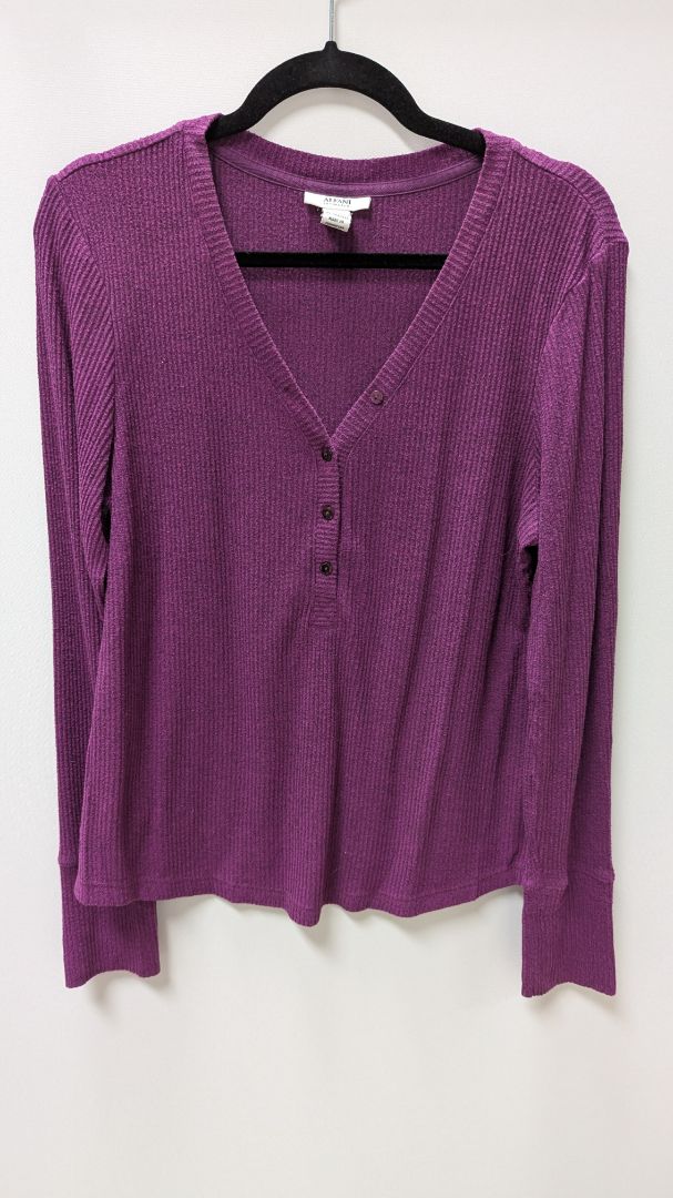 Alfani Intimates Purple Ribbed Knit Sweater