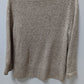 A New Day Light Brown V-Neck Oversized Sweater