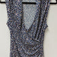 41 Hawthorn Navy Printed Faux-Wrap Sleeveless Blouse
