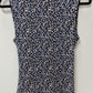 41 Hawthorn Navy Printed Faux-Wrap Sleeveless Blouse