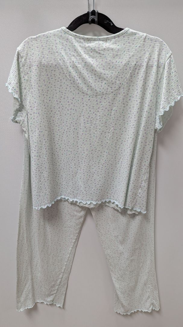 Of The Moment Light Green/Purple Floral Sleepwear Set