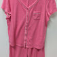 Karen Neuburger Pink/White Patterned Sleepwear Set