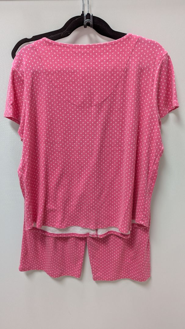 Karen Neuburger Pink/White Patterned Sleepwear Set