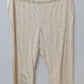 Cream/Yellow Striped Floral Sleepwear Pants