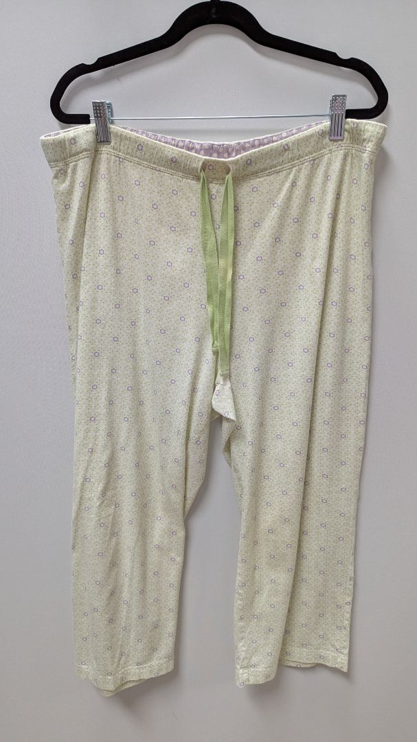 Charter Club Intimates Light Green Floral Sleepwear Pants
