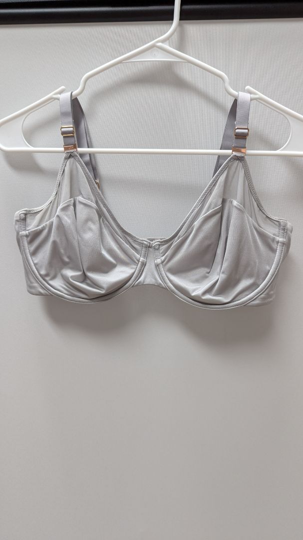 Le Mystere Light Grey Mesh Unlined Bra