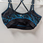 GAIAM Blue/Black Printed Sports Bra