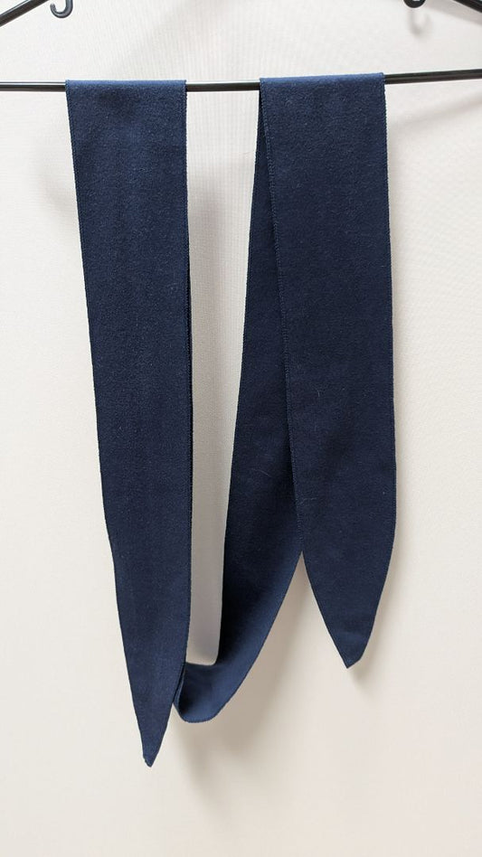 Navy Stretchy Fabric Tie Belt