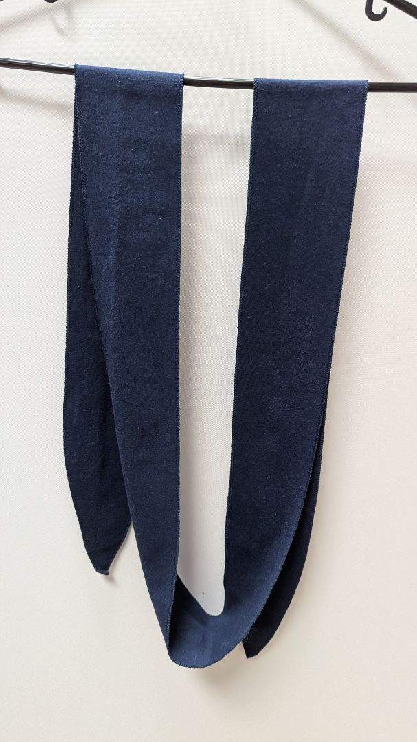 Navy Stretchy Fabric Tie Belt