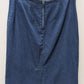 VS Vintage Studio Medium Wash Denim Midi Skirt