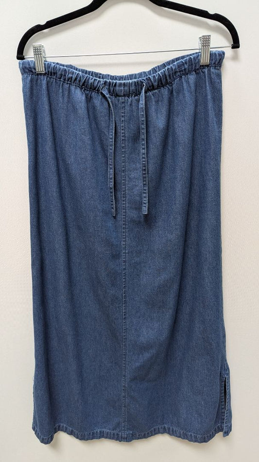 Stephanie Andrews Medium Wash Denim Maxi Skirt