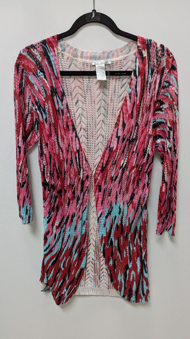 Alberto Makali Pink Striped Knit Cardigan