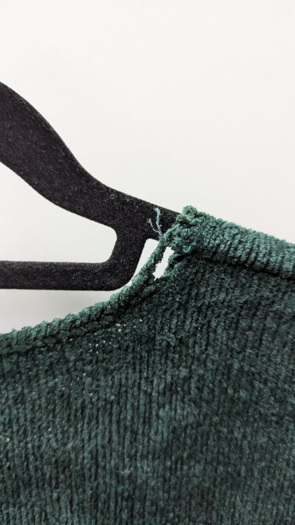 STRADA Dark Green Silk-Blend Knit Sweater