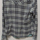 American Eagle Grey/Blue Plaid Flannel Shirt