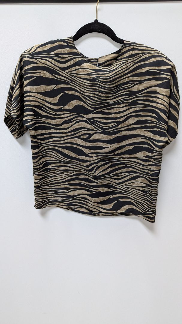 che studio Brown/Black Zebra Striped Blouse