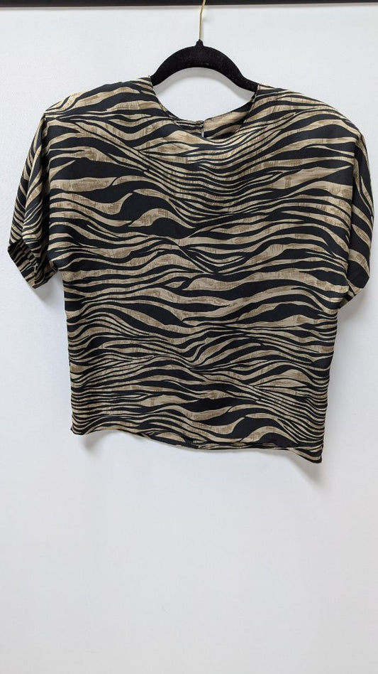 che studio Brown/Black Zebra Striped Blouse