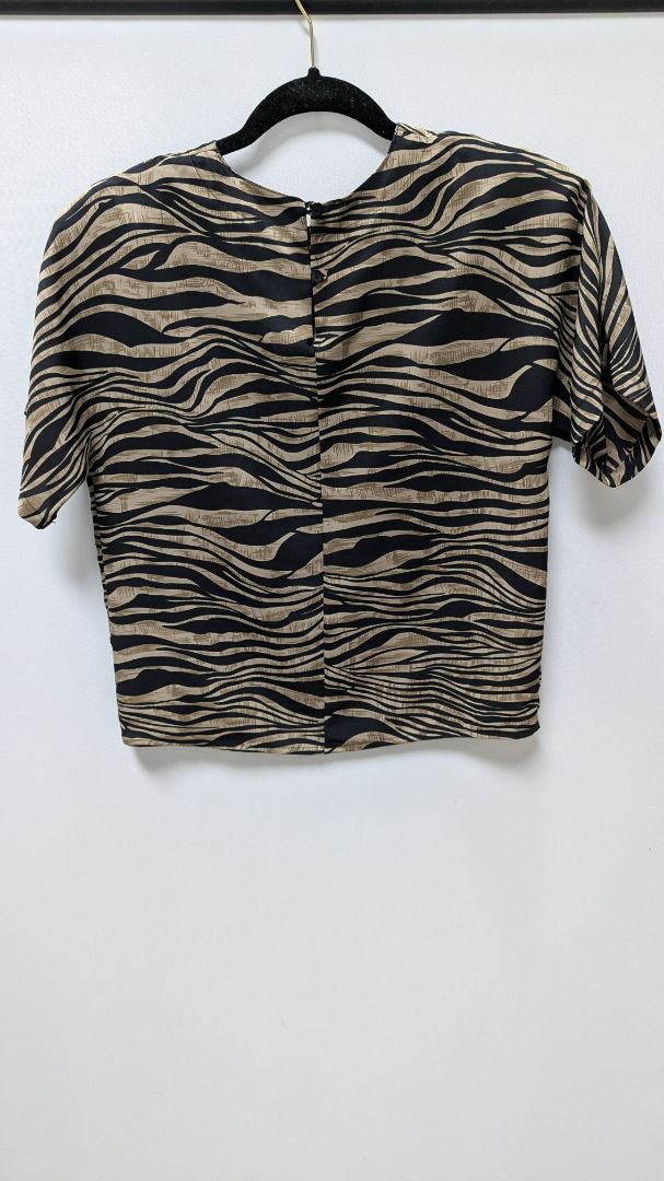 che studio Brown/Black Zebra Striped Blouse