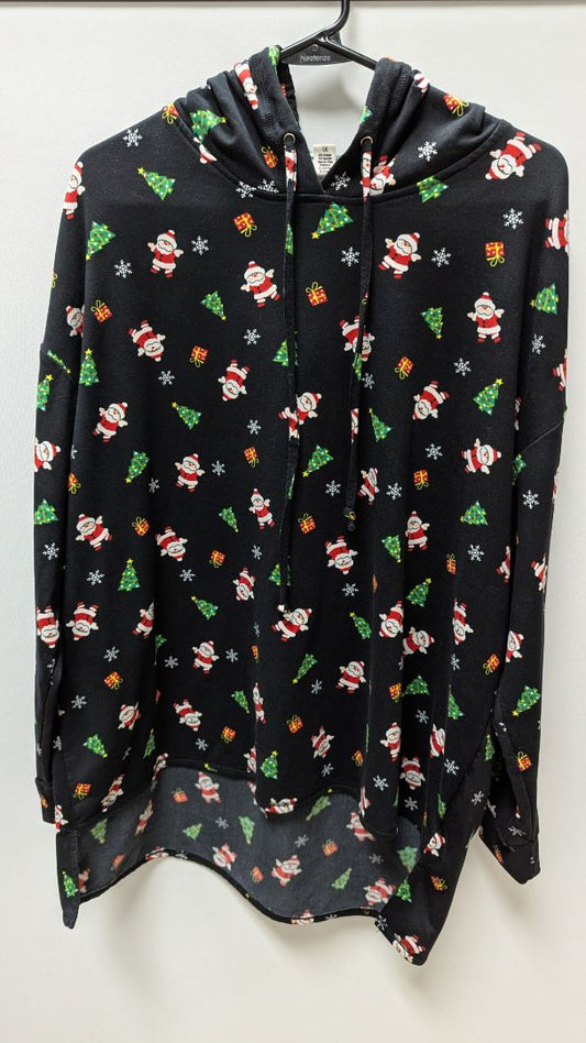 eye candy Black Santa Holiday Graphic Hoodie