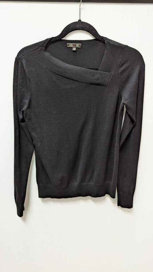 Lety & Me Black Long-Sleeve Sweater