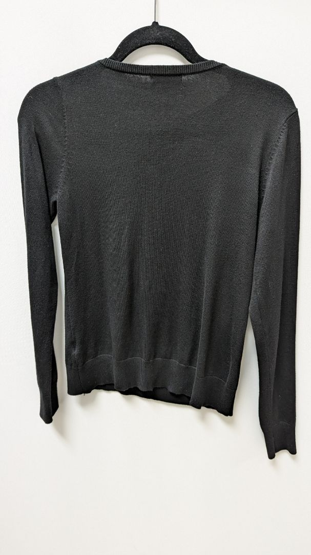 Lety & Me Black Long-Sleeve Sweater