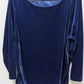 Soft Surroundings Dark Blue Velour Tunic Sweater