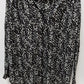 H&M Black/White Printed Button-Down Blouse