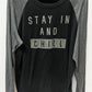 Black/Grey "Stay in & Chill" Graphic T-Shirt