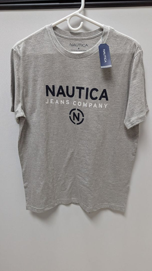 NAUTICA Grey Logo Graphic T-Shirt