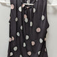 Calvin Klein Black/Pink/White Polka-Dot Sleeveless Blouse