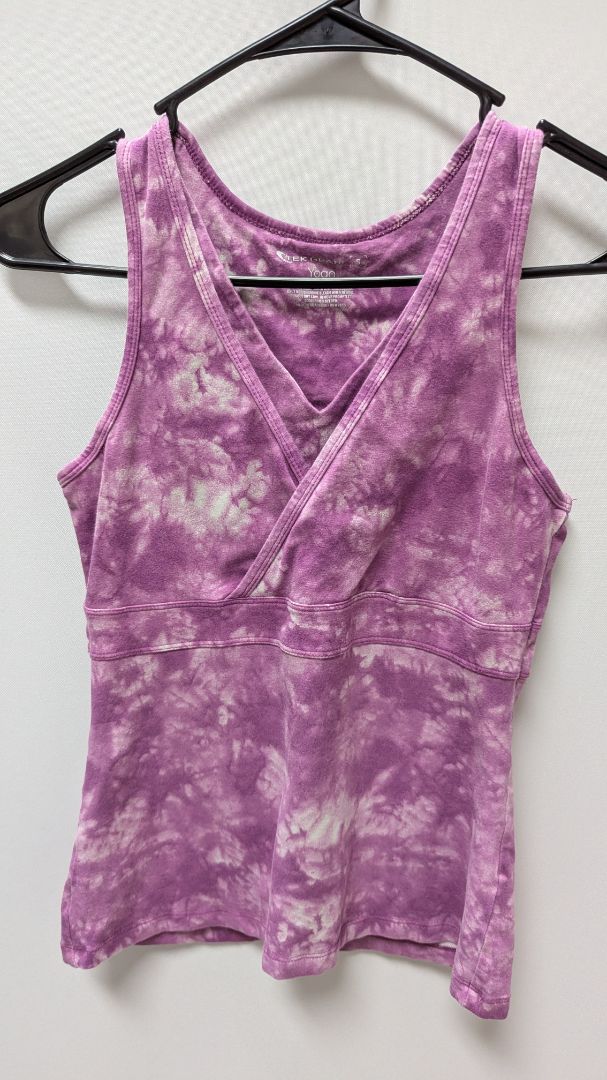 TEK GEAR Yoga Purple Tie-Dye Active Tank