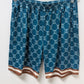 Blue/Brown Printed 2-Piece Sleepwear Set