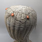 Silver/Orange Beaded Chain Headpiece Accessory