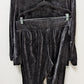 Livi Active Black Velour 2-Piece Tracksuit Clothing Set
