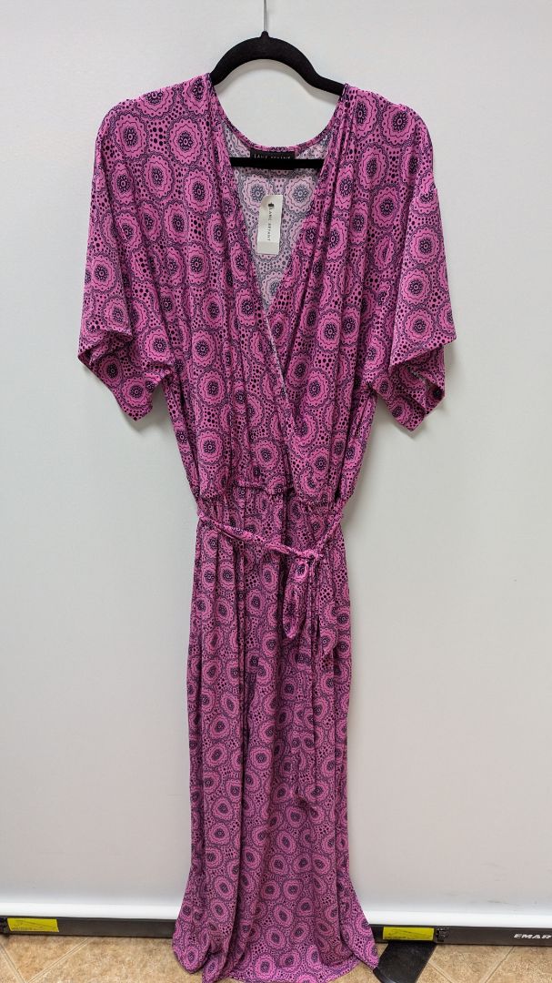 Lane Bryant Purple/Black Mandala Print Jumpsuit