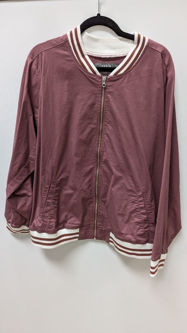 Torrid Mauve Purple Zippered Bomber Jacket