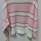 Torrid Light Pink/White/Grey Striped Zippered Sweater