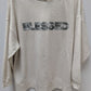 Lane Bryant Heather Ivory "Blessed" Hoodie Sweatshirt