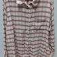 Lane Bryant Pink Plaid Button-Down Flannel Shirt