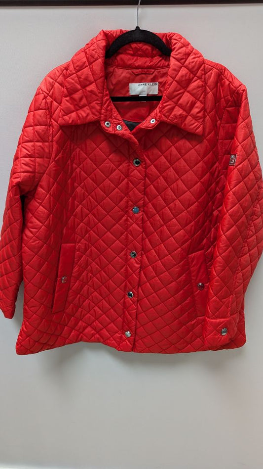 Anne Klein Red Quilted Winter Jacket