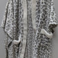 Charter Club Grey Animal Print Fuzzy Cape Sweater