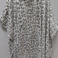 Charter Club Grey Animal Print Fuzzy Cape Sweater