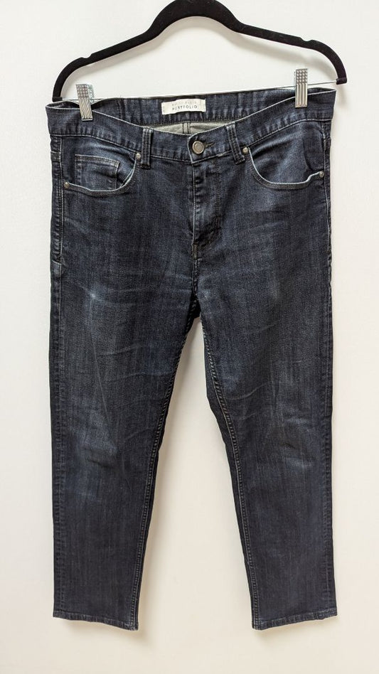 Perry Ellis Portfolio Dark Wash Men's Straight Jeans